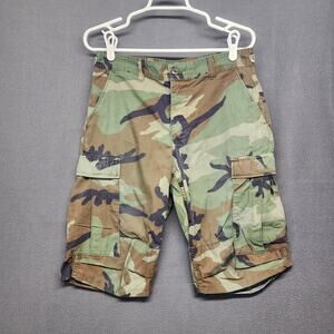 US Military Woodland Camo BDU Cargo Shorts Ripstop Army Tactical Mens Small